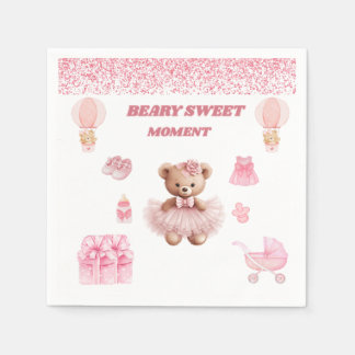 BEARY SWEET MOMENT 3PLY WHITE STANDARD COCKTAIL  SERVET