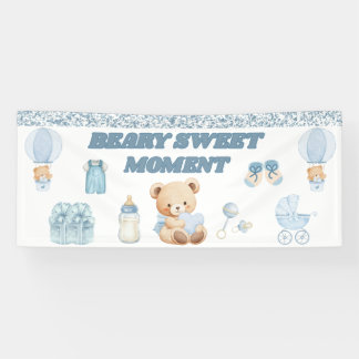 BEARY SWEET MOMENT BOY CONFETTI VINYL BABY SHOWER SPANDOEK