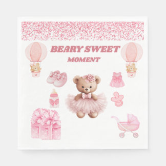 BEARY SWEET MOMENT WHITE 3-PLY STANDARD LUNCHEON  SERVET