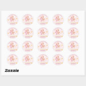 Beary Sweet One Birthday Stickers | Pink Boho Bear (Vel)