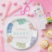 Beary Sweet Pastel Gummy Beer Verjaardag Papieren Bordje (Feest)