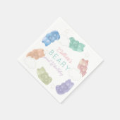Beary Sweet Pastel Gummy Beer Verjaardag Servet (Hoek)
