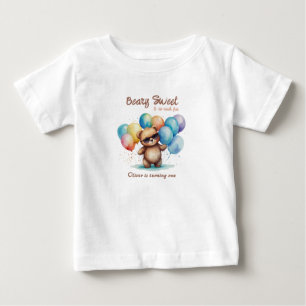 Beary Sweet Teddy beer draagt een bril en ballon