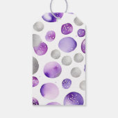 Beary teddybeer paarse baby shower dank u favo cadeaulabel (Achterkant)