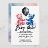 Beary Thrilled Beer ballonnen Geslacht onthullen Kaart (Voorkant / Achterkant)