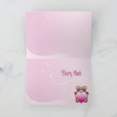 Beary Valentijn Roze Ik hou van je Valentijn kaart (Binnen)