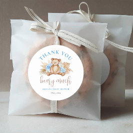 Beary Veel Baby shower Dank u Ronde Sticker