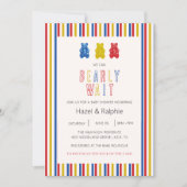 Beary Wait Gummy Bears Baby Shower Invitation Kaart (Voorkant)