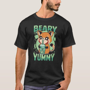 Beary Yummy Cute Red Panda Milk Tea 1 T-shirt