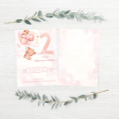 beary zoete Roze boho regenboog waterverf  Kaart