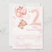 beary zoete Roze boho regenboog waterverf  Kaart (Voorkant)