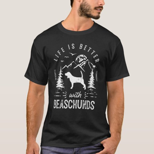 Beaschunds Life Better Mam Pap Dog T-shirt (Voorkant)