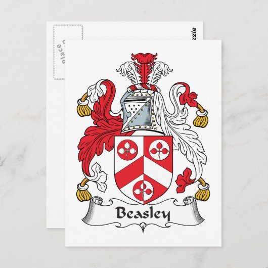 Beasley Family Crest Briefkaart (Voorkant / Achterkant)