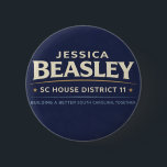 Beasley For SC House 11 Ronde Button 5,7 Cm<br><div class="desc">Show your support with this Jessica Beasley for House District 11 campaign button. Lightweight and durable,  it’s perfect for wearing on jackets,  bags,  or hats at rallies,  events,  or everyday outings. A simple way to represent your support and help spread the message in the community.</div>