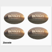 Beasley voor SC Huis District 11 Ovale Sticker (Vel)