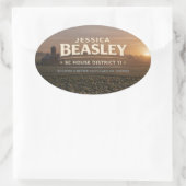 Beasley voor SC Huis District 11 Ovale Sticker (Tas)