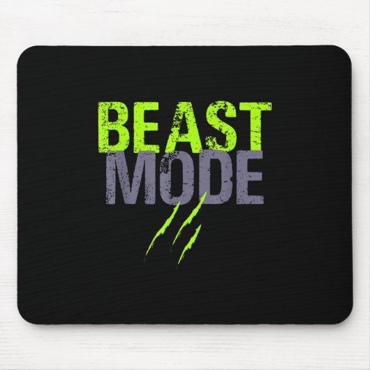 Beast Activated Mode op Funny Fitness Workout Gym Muismat (Voorkant)