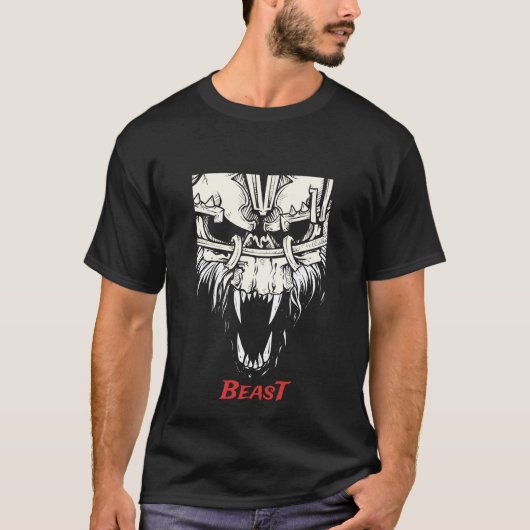 Beast Artistics Print op aanvraag T-shirt (Voorkant)