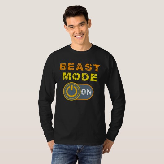 Beast Beast Activated Workout Gym Mode T-shirt (Voorkant volledig)