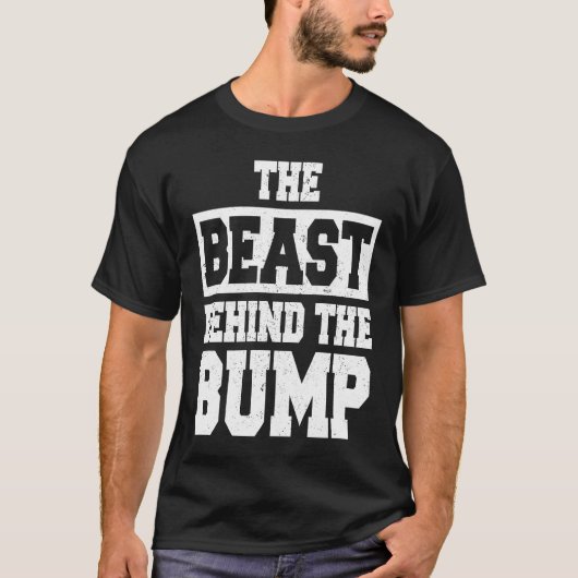 Beast Behind The Bump Pregnancy Announcement New D T-shirt (Voorkant)