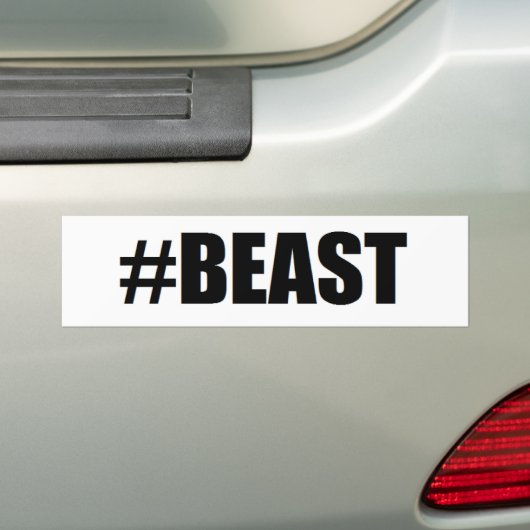 #beast bumpersticker (Op auto)