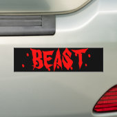BEAST-BUMPERSTICKER BUMPERSTICKER (Op auto)