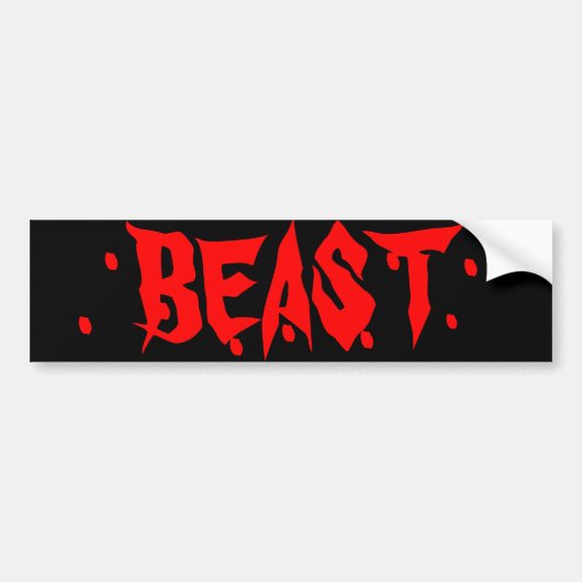 BEAST-BUMPERSTICKER BUMPERSTICKER (Voorkant)