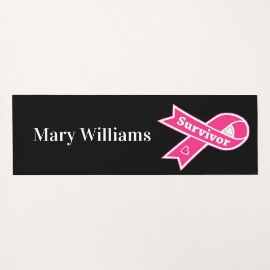 Beast Cancer Survivor Yogamat (Achterkant (horizontaal))