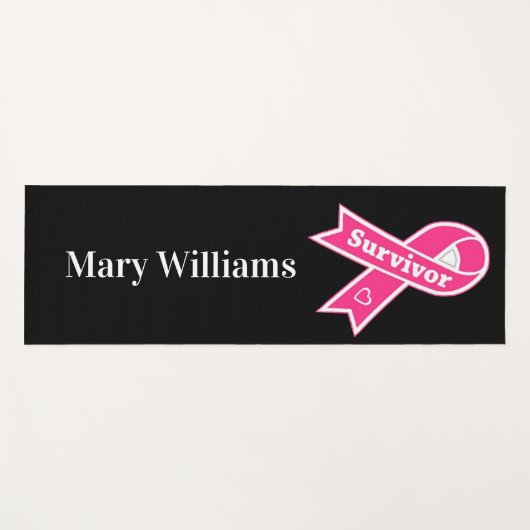 Beast Cancer Survivor Yogamat (Voorkant (horizontaal))