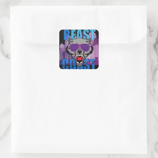 Beast Coast Volledige kleur sticker (Tas)
