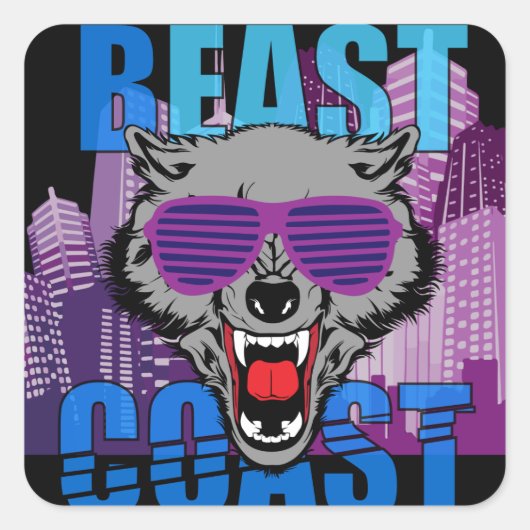 Beast Coast Volledige kleur sticker (Voorkant)