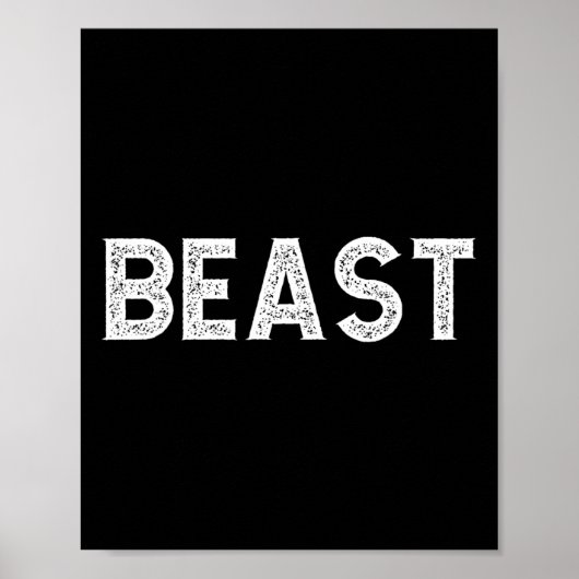 Beast Cool Mannen Gym Workout Sport Muscle Bodybui Poster (Voorkant)