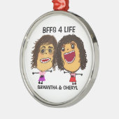 Beast Friends OR Sisters Cartoon Metalen Ornament (Links)