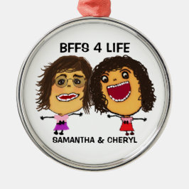 Beast Friends OR Sisters Cartoon Metalen Ornament