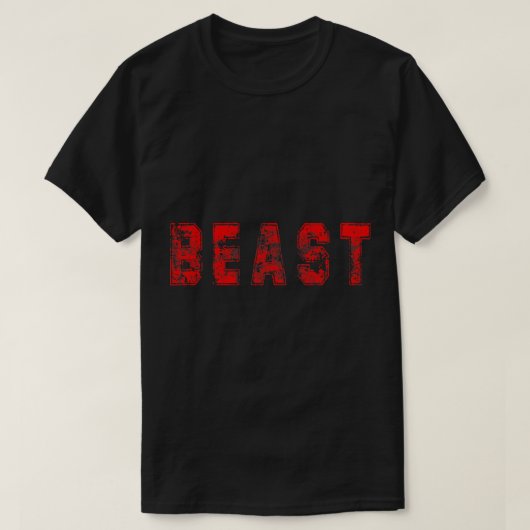 BEAST  Gewichtheffen Gezondheid Fitness Bodybu T-shirt (Design voorkant)