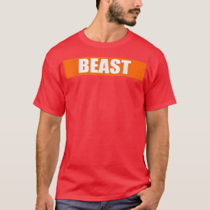 Beast Gym Motivation Oranje Colour Training Fitnes T-shirt