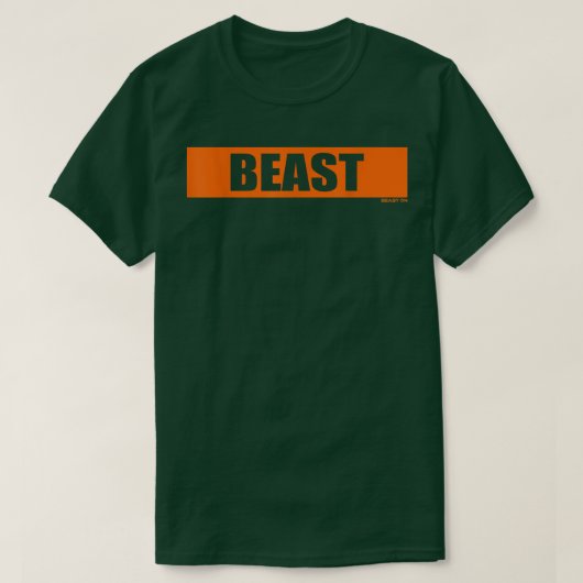Beast Gym Motivation Oranje Colour Training Fitnes T-shirt (Design voorkant)