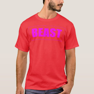 Beast Gym Motivation Pink Color Fitness Workout S T-shirt