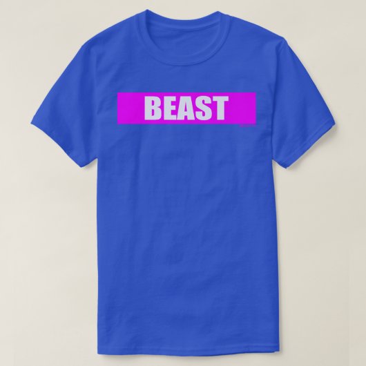 Beast Gym Motivation Pink Color Training Fitness T-shirt (Design voorkant)
