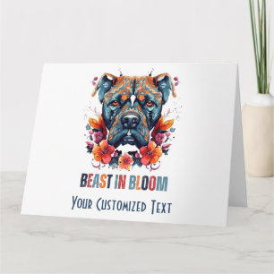 Beast in Bloom - Cane Corso met een vrouwelijke to Kaart