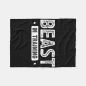 Beast in training bodybuilding fleece deken (Voorkant (Horizontaal))