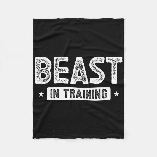 Beast in training bodybuilding fleece deken (Voorkant)