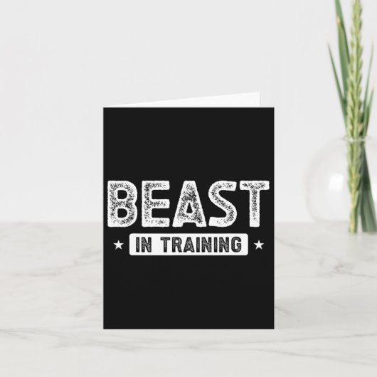 Beast in training bodybuilding kaart (Voorkant)
