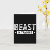 Beast in training bodybuilding kaart (Gele Bloem)