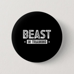Beast in training bodybuilding ronde button 5,7 cm