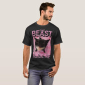 Beast Inside Me Cat Meme T-shirt (Voorkant volledig)