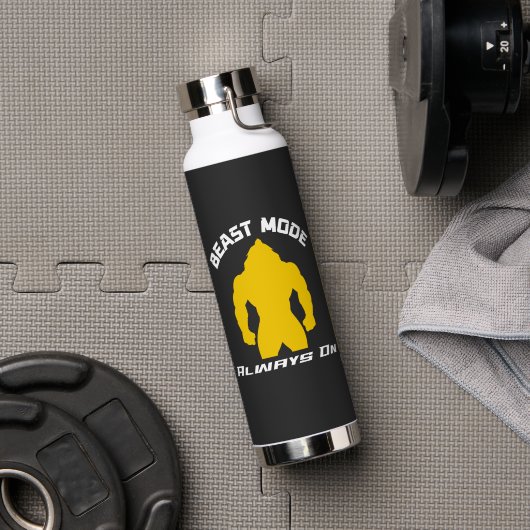 Beast Mode Always On – Gym Motivation Quote Waterfles (Sportschool (Gedraaid)  )