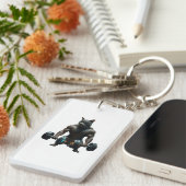 Beast Mode Gymkat Sleutelhanger – Spierbundel Fitn (Voorkant Rechts)