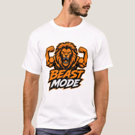 Beast Mode Leeuw Bodybuilding Workout Gym T-Shirt. T-shirt
