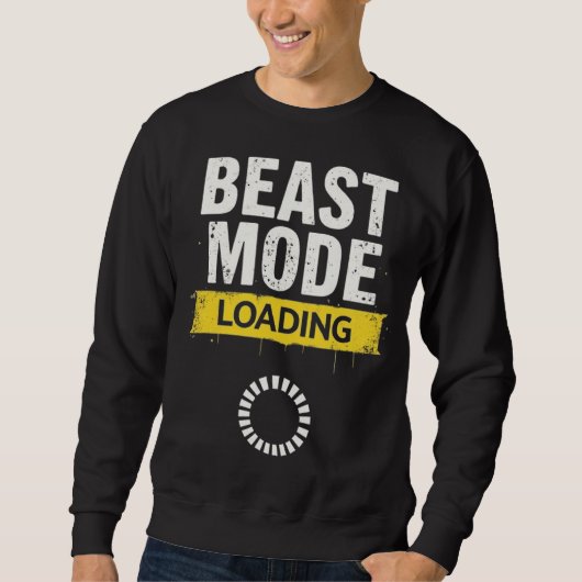 Beast Mode Loading – Motivatie Gym & Gaming Trui (Voorkant)